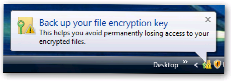 Cadangkan Kunci Enkripsi File Anda di Windows Vista (Bagaimana caranya)