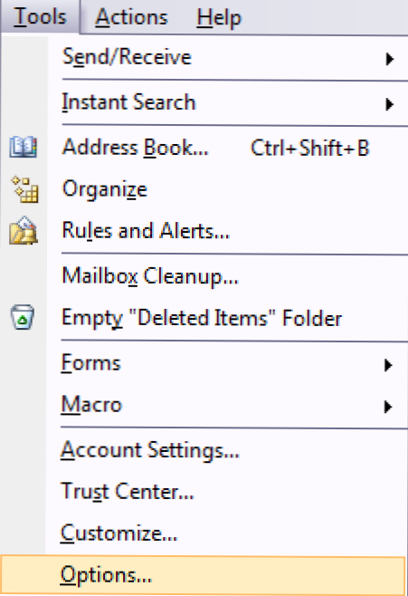 Konfiguriranje automatskog arhiviranja u programu Outlook 2007 (Kako da)