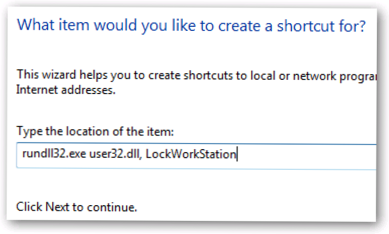 Създайте пряк път за заключване на екрана на компютъра си в Windows 7 или Vista (Как да)