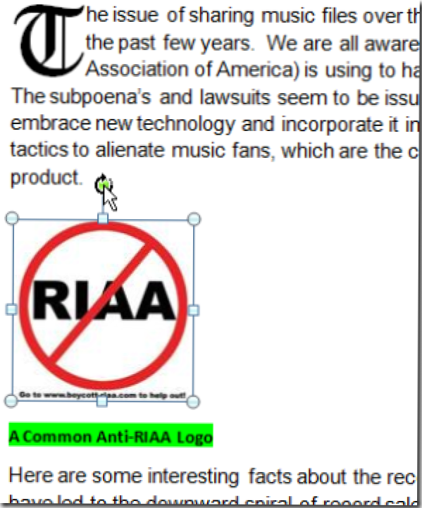 Viegli pagrieziet attēlus programmā Word 2007 (Kā)