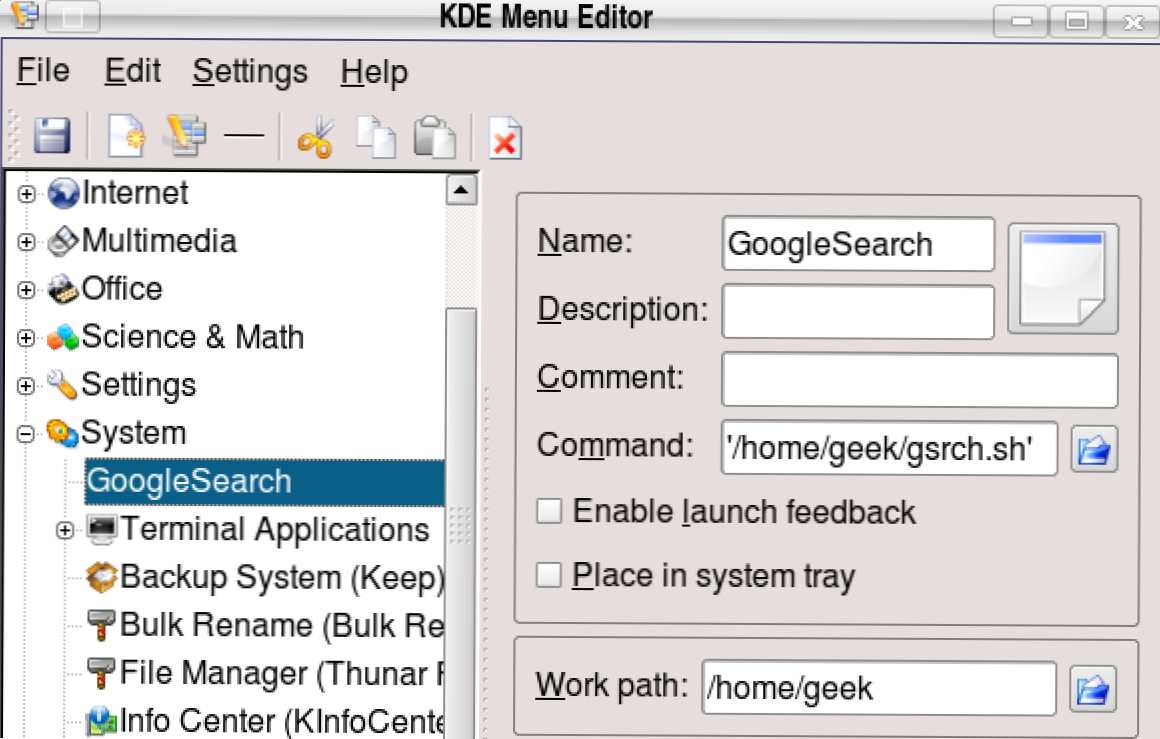 Activați Căutarea Google de la tasta de comandă rapidă în KDE pe (k) Ubuntu (Cum să)