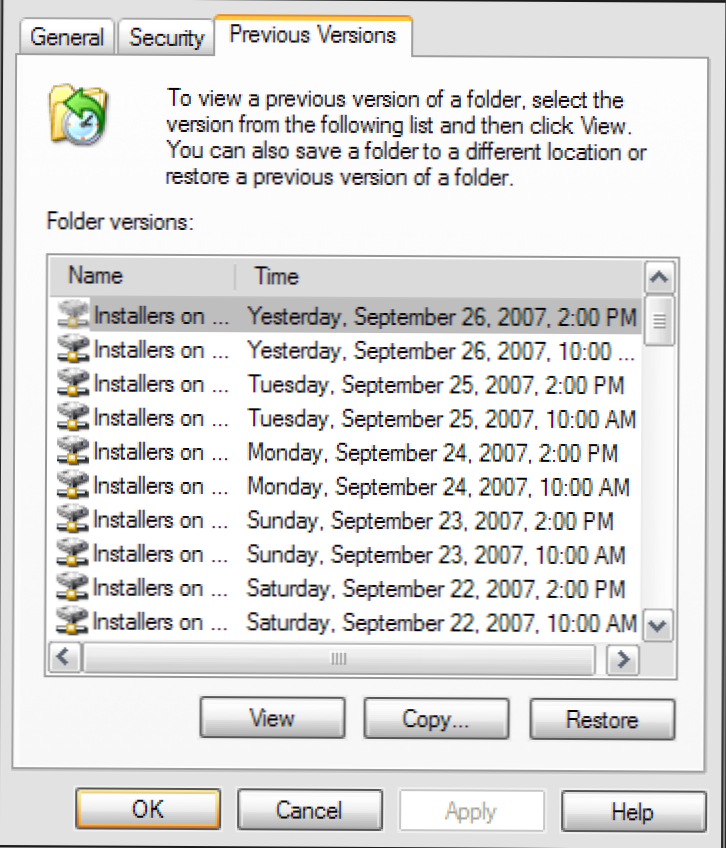 Recuperarea fișierelor șterse utilizând Shadow Copy în Server 2003 (Cum să)