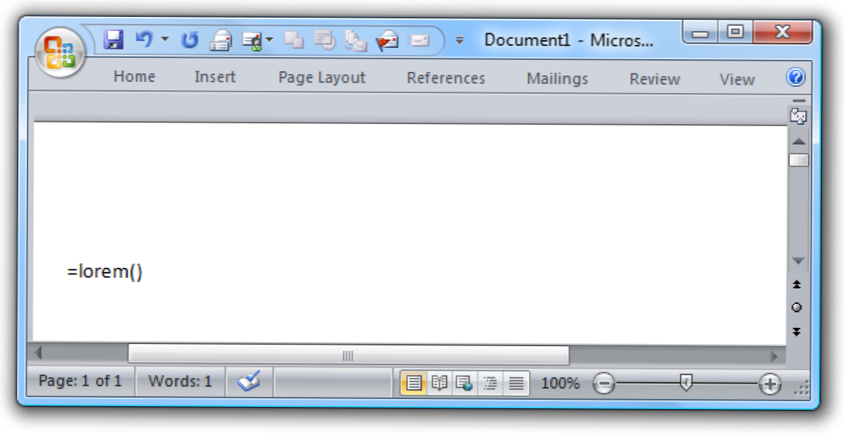 Nieudokumentowana funkcja Microsoft Word: wstaw tekst Lorem Ipsum (Jak)