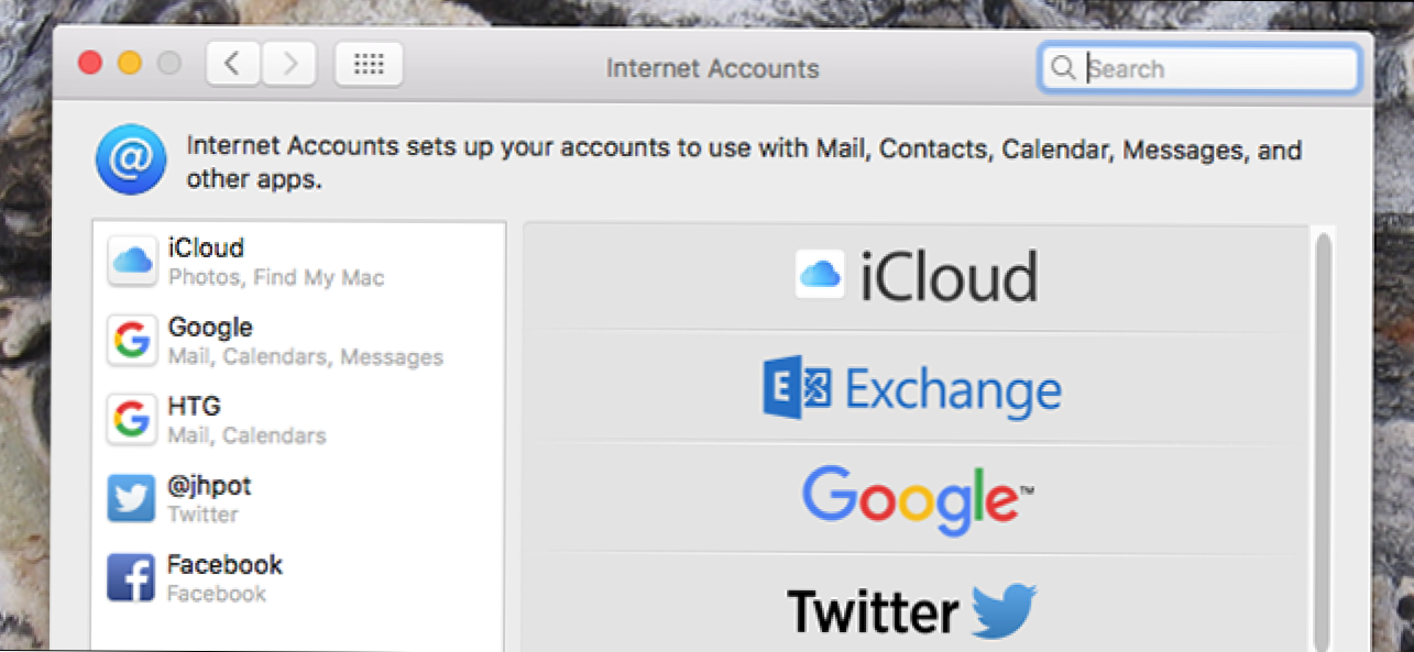 Kuinka lisätä Google, Exchange, Facebook ja muut tilit MacOSiin (Miten)
