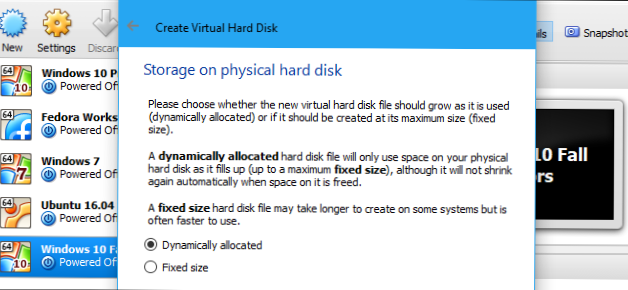 Cum se convertesc între discurile fixe și dinamice în VirtualBox (Cum să)