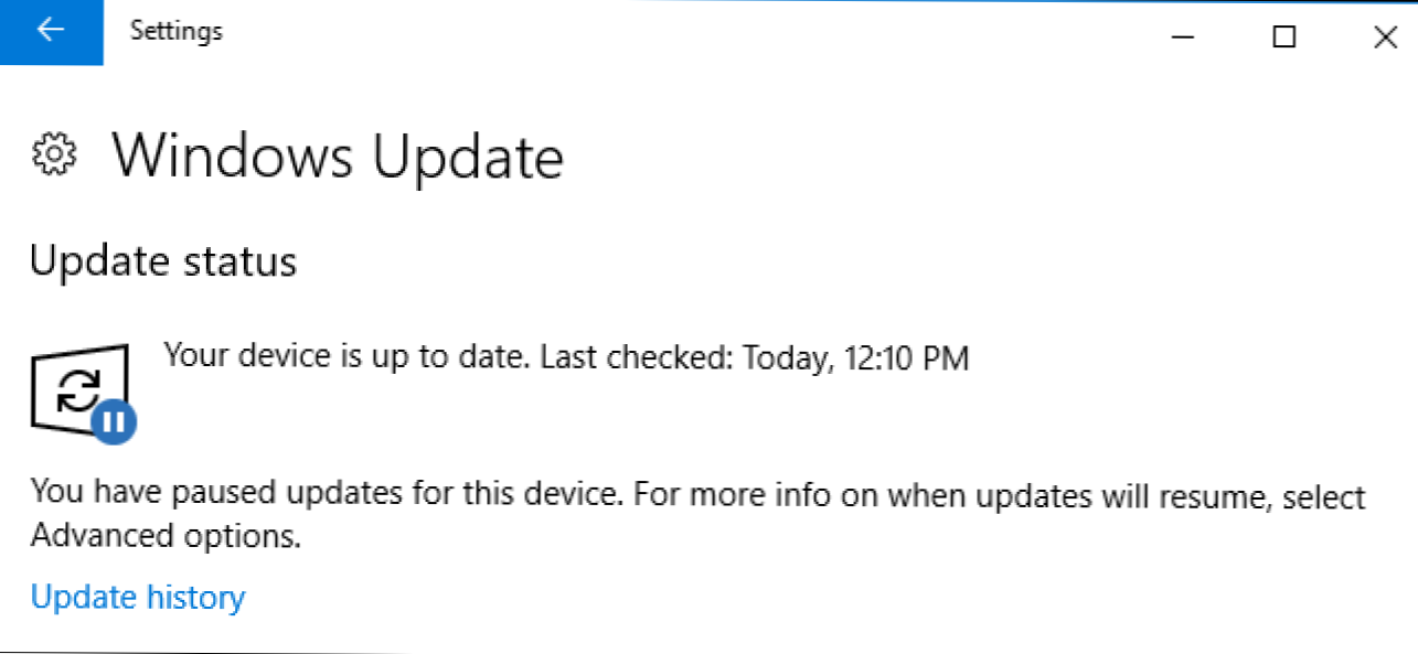 Cum să întrerupeți și să amânați actualizările pe Windows 10 (Cum să)