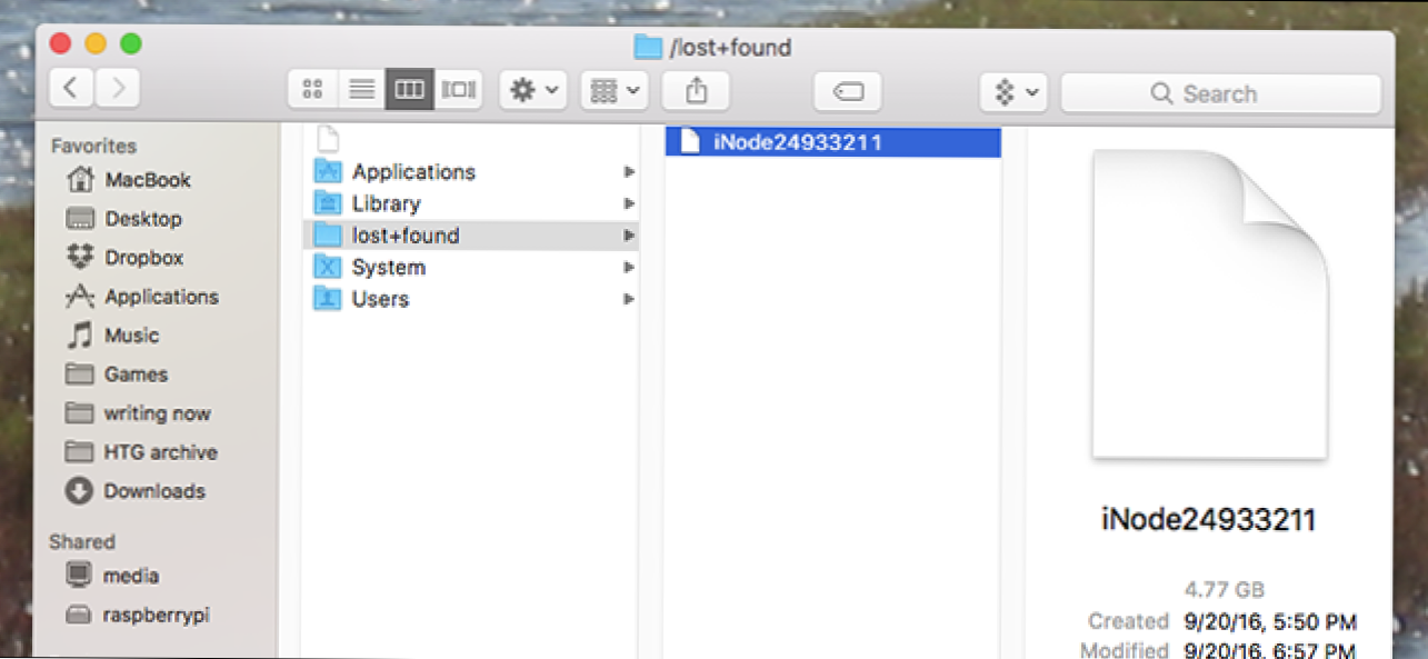 Какъв е големият файл iNode в изгубената + намирана папка на моя Mac? (Как да)
