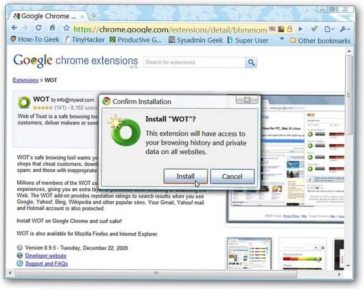 Tambahkan WOT (Web of Trust) ke Google Chrome, Iron, & ChromePlus (Bagaimana caranya)