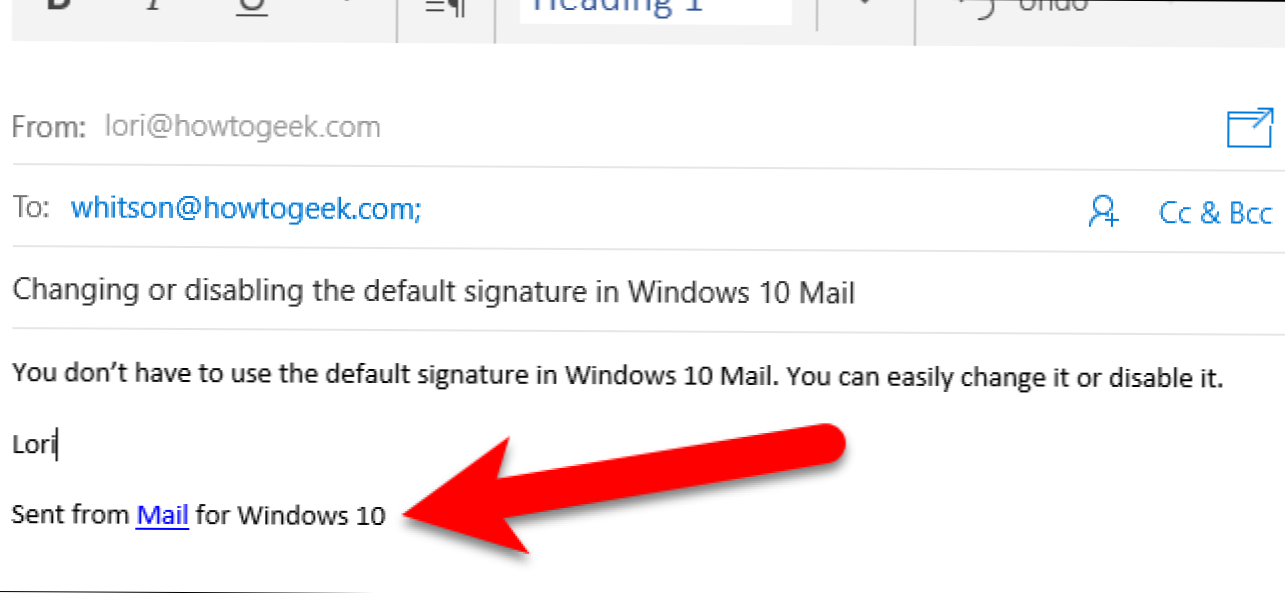 Kako promijeniti potpis "Poslano od pošte za Windows 10" (Kako da)