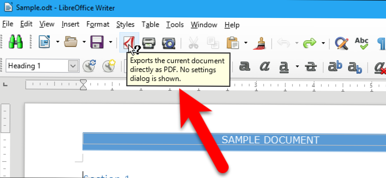 Cara Menampilkan Tips Diperpanjang Saat Anda Mengarahkan Tombol di LibreOffice (Bagaimana caranya)