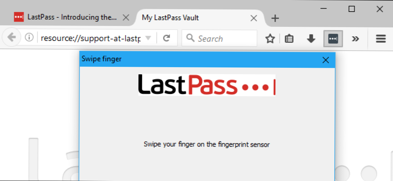 Jak zalogować się do przechowalni haseł LastPass za pomocą odcisku palca w systemie Windows (Jak)