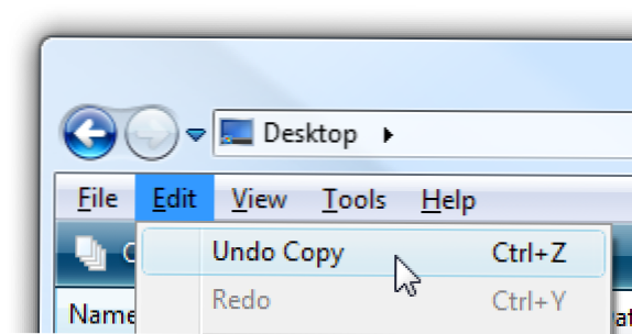 Cofnij przypadkowe przeniesienie lub usunięcie za pomocą skrótu klawiaturowego w Eksploratorze Windows (Jak)