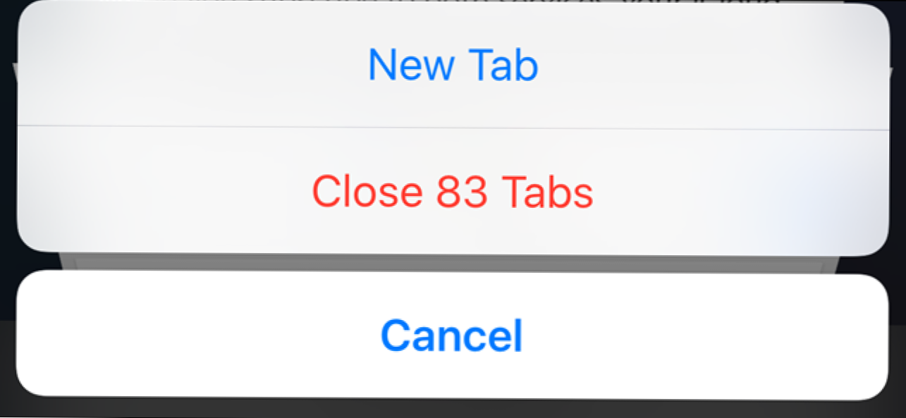 Sulje kaikki välilehdet kerralla Safarissa iOS 10: ssa (Miten)