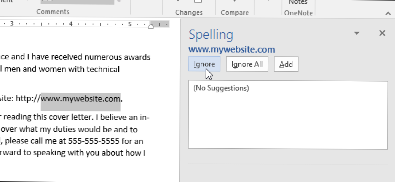 Jak sprawdzić pisownię pakietu Microsoft Office Zignoruj ​​adresy URL (Jak)