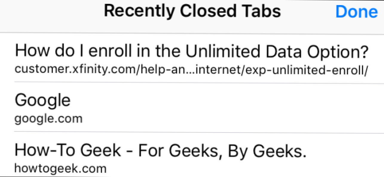 Kuinka avaa äskettäin suljettu välilehti Safariin iOS: lle (Miten)