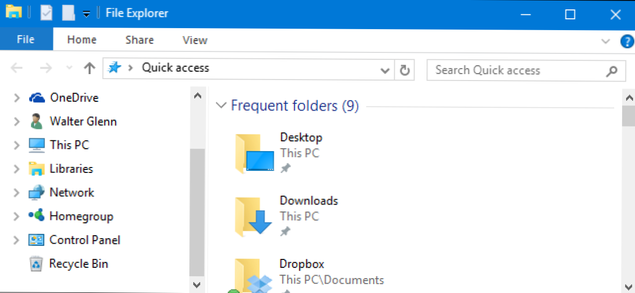 Cum se afișează panoul de control și coșul de reciclare în panoul de navigare Windows File Explorer (Cum să)