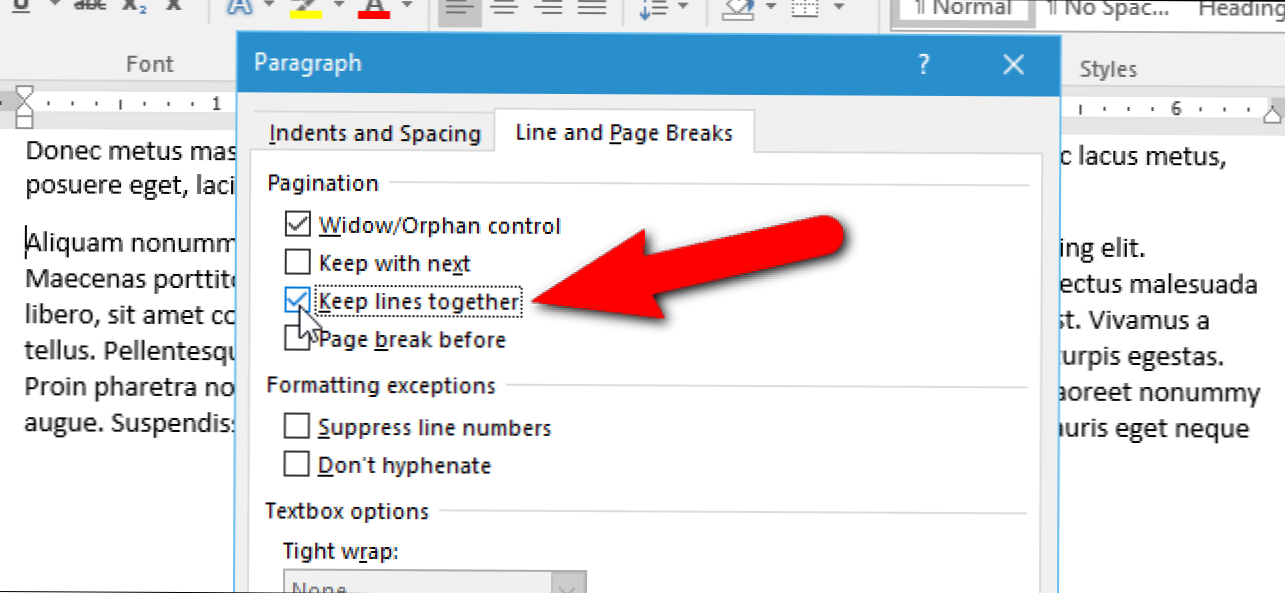 Cum să opriți un paragraf de la împărțirea între pagini în Microsoft Word (Cum să)
