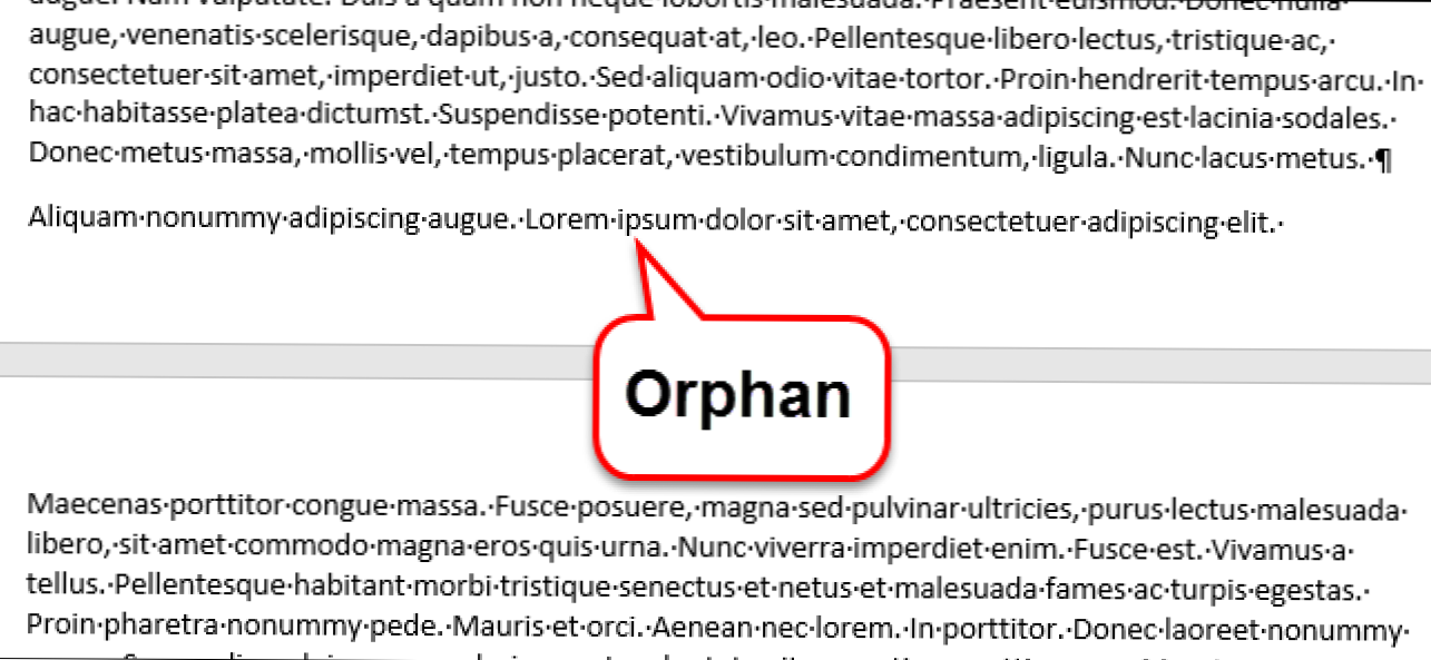 Kuinka lopettaa sivujen rikkoutuminen Microsoft Word: n kohdan ensimmäisen rivin jälkeen (Miten)