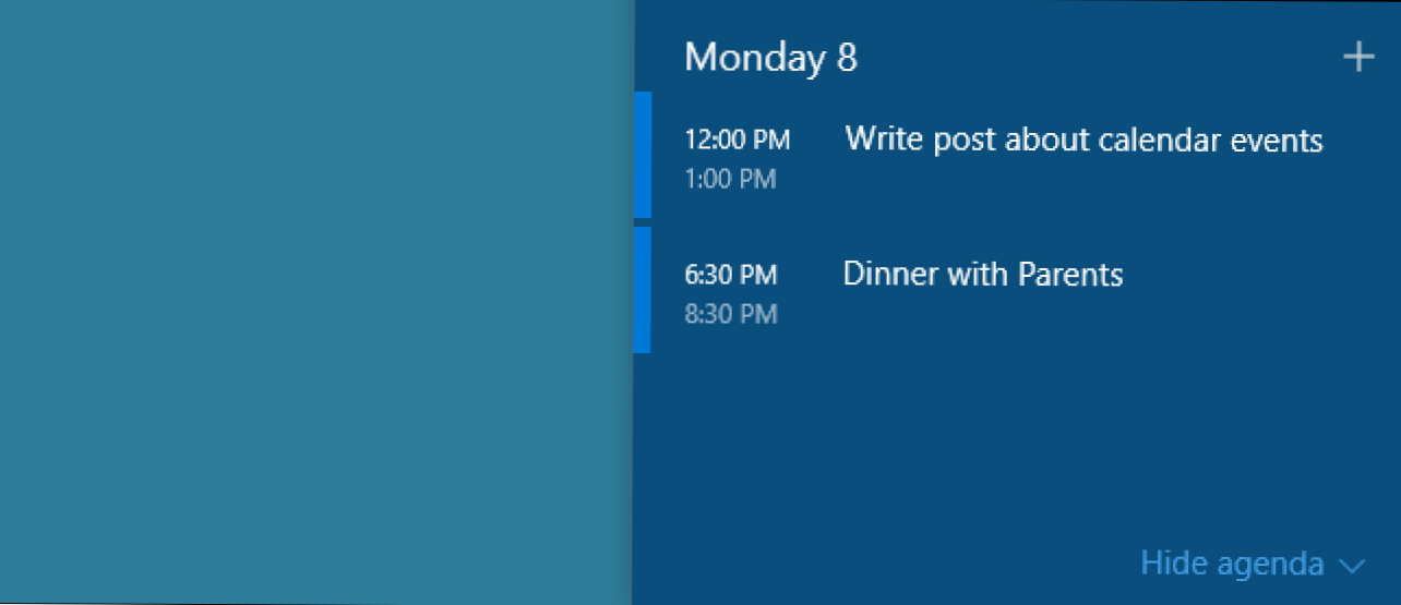 Jak wyświetlić i dodać zdarzenia kalendarza z paska zadań systemu Windows 10 (Jak)