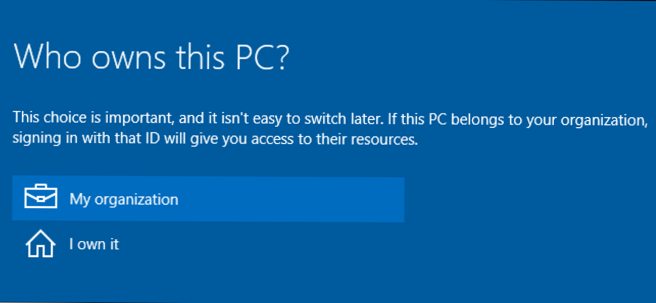 Какво означава "Кой е собственикът на този компютър?" Означава в инсталацията на Windows 10? (Как да)