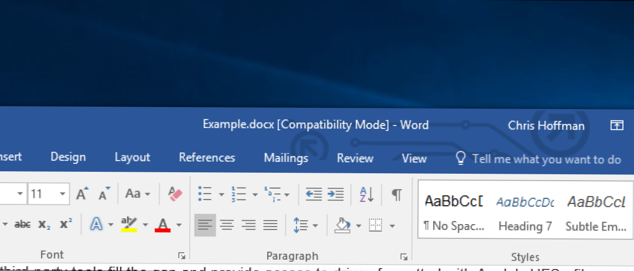 Što je "način kompatibilnosti" u Microsoft Officeu? (Kako da)