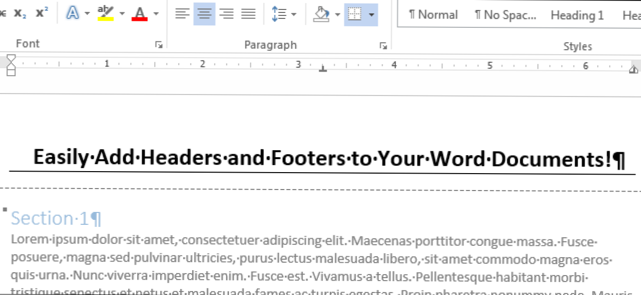 Как да добавите заглавие или долен колонтитул към Word документ (Как да)