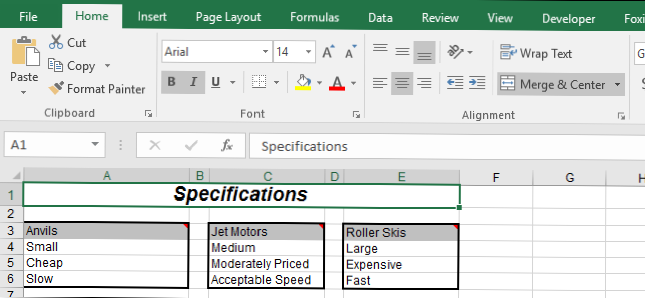 Cum să centrați textul în mai multe celule în Excel (Cum să)