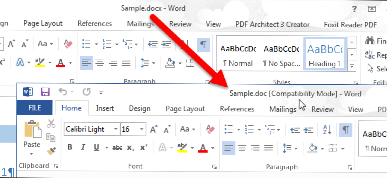 Cum se convertește un document Word 2013 la o versiune mai veche a Word (Cum să)