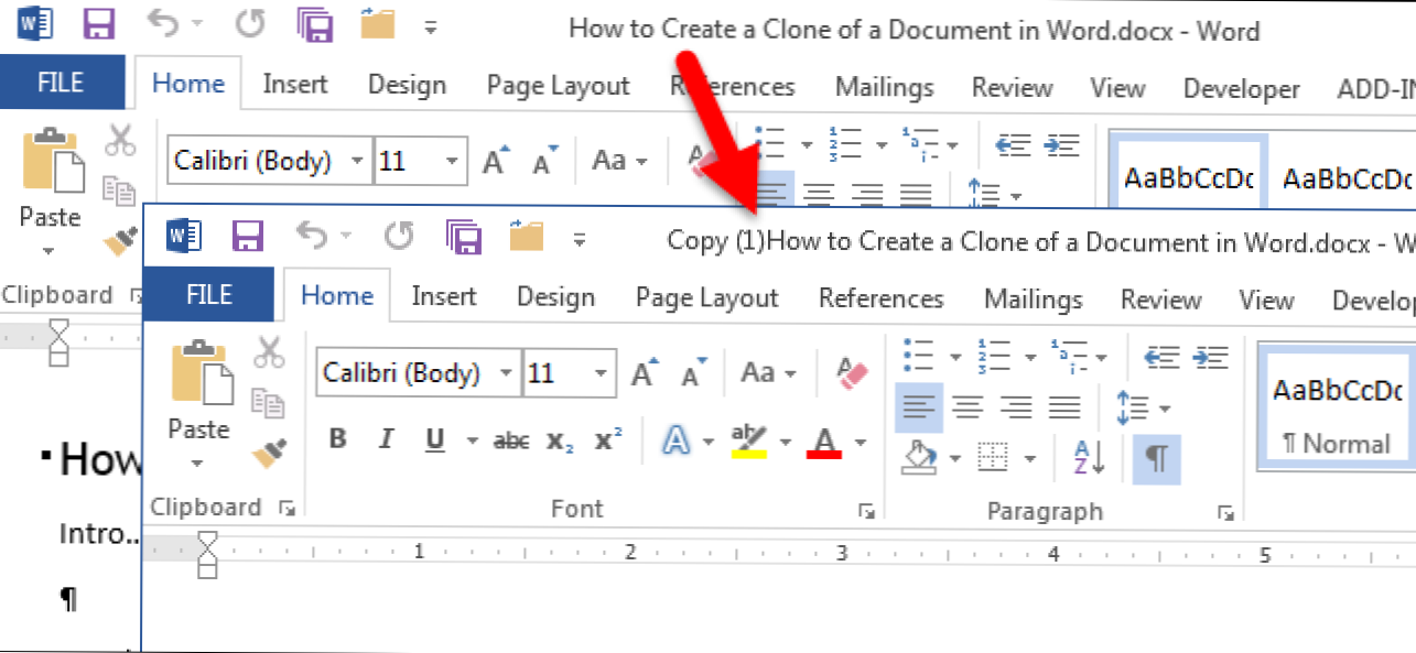 Kā izveidot Word dokumenta klonu (Kā)