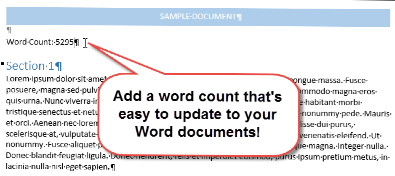 Как да вмъкнете Word Count в вашия Word документ (Как да)