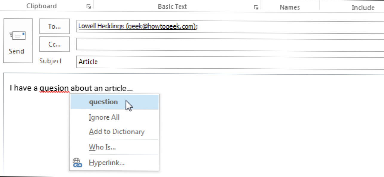 Cum se limitează Verificarea ortografiei la dicționarul principal numai în Outlook (Cum să)