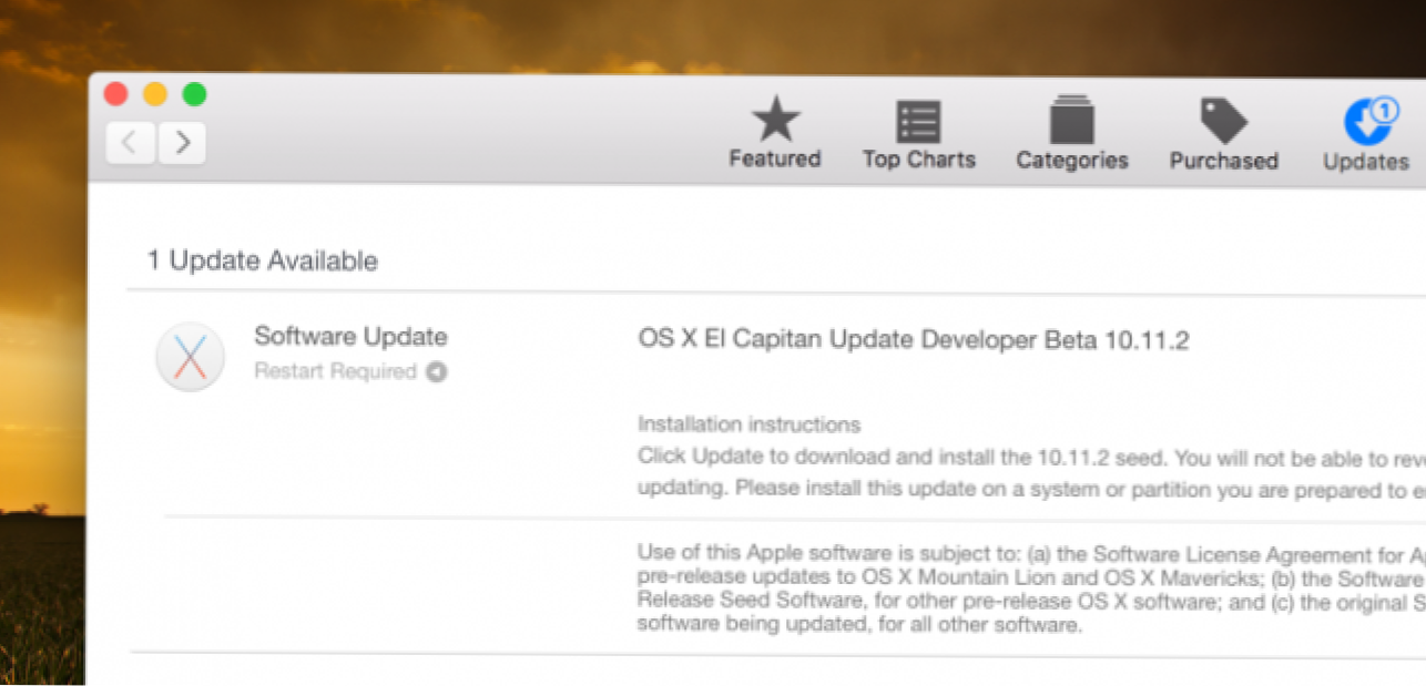 Jak zrobić aktualizacje OS X Beta przestają pojawiać się w App Store (Jak)
