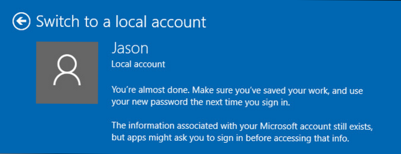 Cum să vă reîntoarceți contul Windows 10 la unul local (după ce magazinul Windows îl hijăiește) (Cum să)
