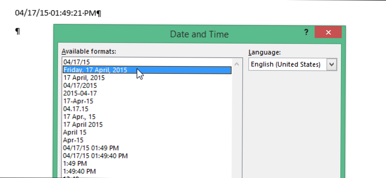 Cara Menetapkan Default Pendek dan Panjang Format Tanggal dan Waktu yang Digunakan di Word (Bagaimana caranya)