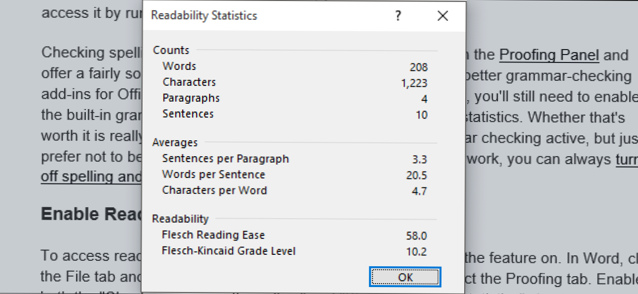 Jak przetestować "czytelność" swojego pisania w programie Microsoft Word lub Outlook (Jak)