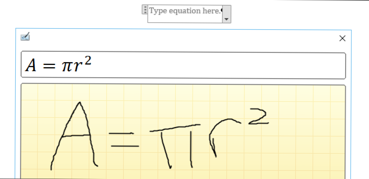 Kuinka käyttää Ink Equation -ominaisuutta Office 2016: ssa kirjoittamaan yhtälöitä (Miten)