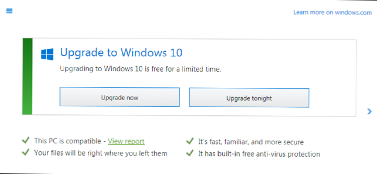 Päivitä nyt tai päivitä tänä iltana: miten Microsoft on painottanut Windows 10: tä kaikille (Miten)
