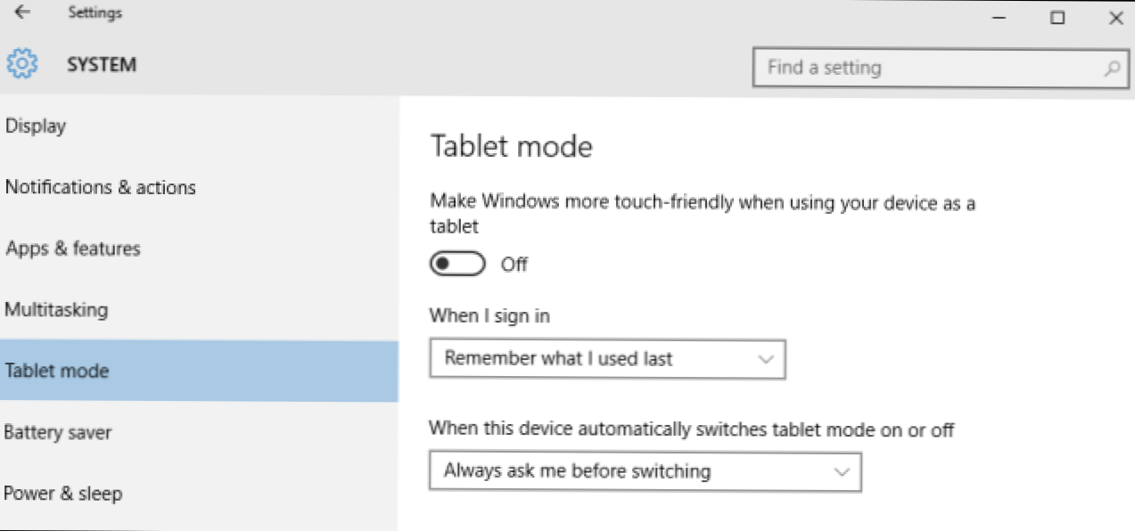 Какво представлява режимът на таблети в Windows 10 и как да го включите и изключите (Как да)