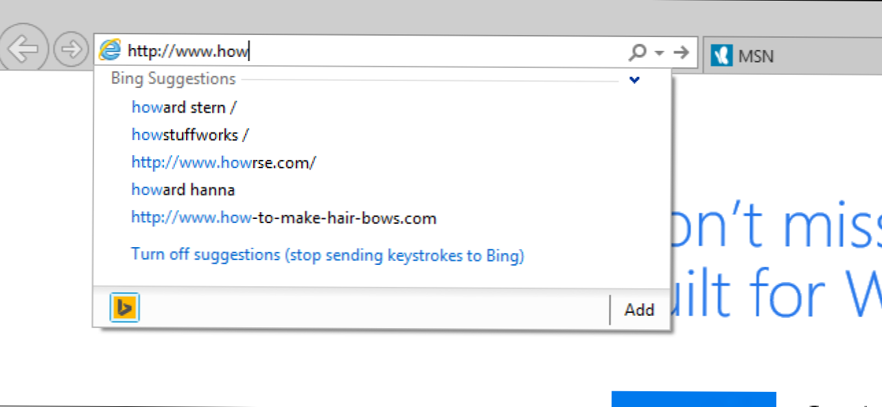 Cum pot opri Internet Explorer 11 de la sugerarea site-urilor? (Cum să)