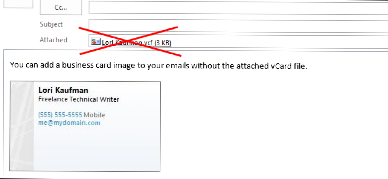 Cara Menambahkan Gambar Kartu Nama ke Tanda Tangan di Outlook 2013 Tanpa File vCard (.vcf) (Bagaimana caranya)