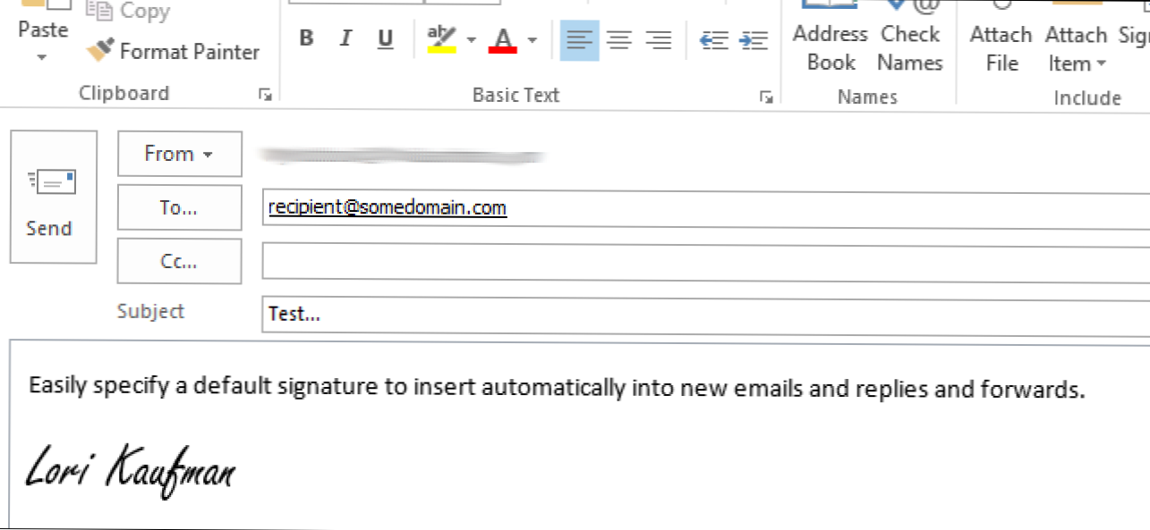 Jak przypisać domyślny podpis w programie Outlook 2013 (Jak)