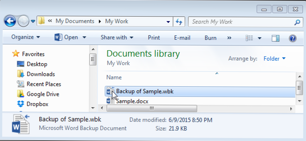 Kako automatski stvoriti sigurnosnu kopiju dokumenta Worda kada ga spremite (Kako da)