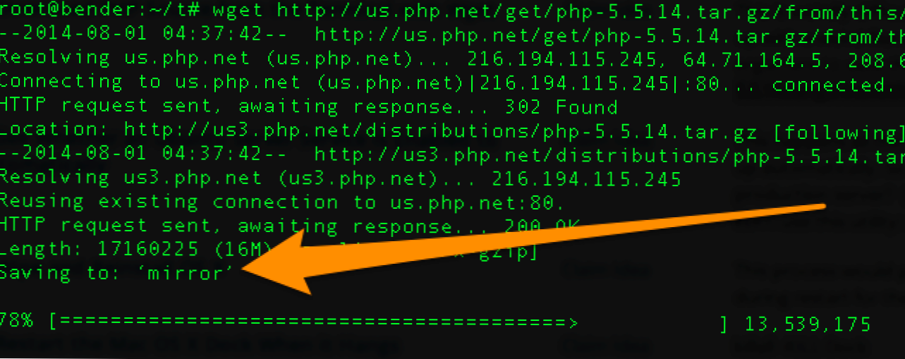 Cara Mengunduh Sumber PHP dari Terminal dengan Wget (Bagaimana caranya)