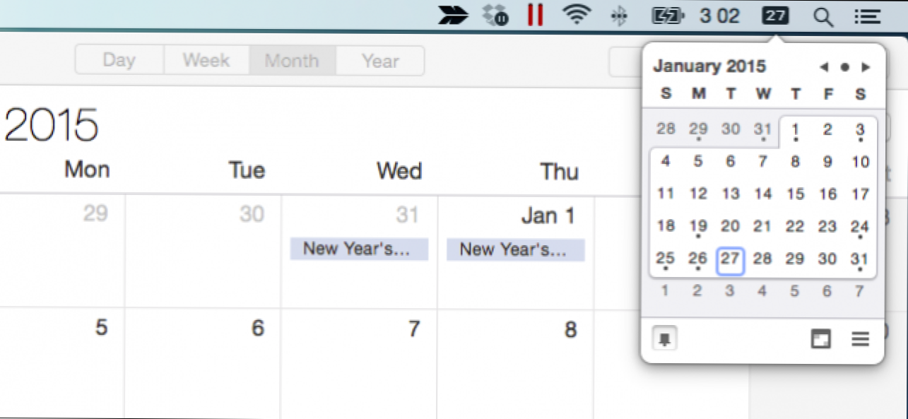 Jak uzyskać podobny do systemu Windows Kalendarz wyskakujący w OS X (Jak)
