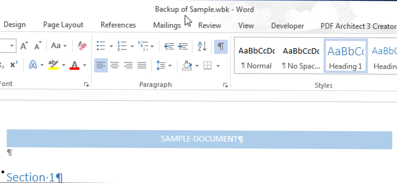 Jak otworzyć plik kopii zapasowej w programie Word (Jak)