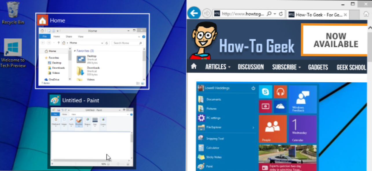 Jak korzystać z Snap Assist i Snap 2 × 2 Snap w systemie Windows 10 (Jak)