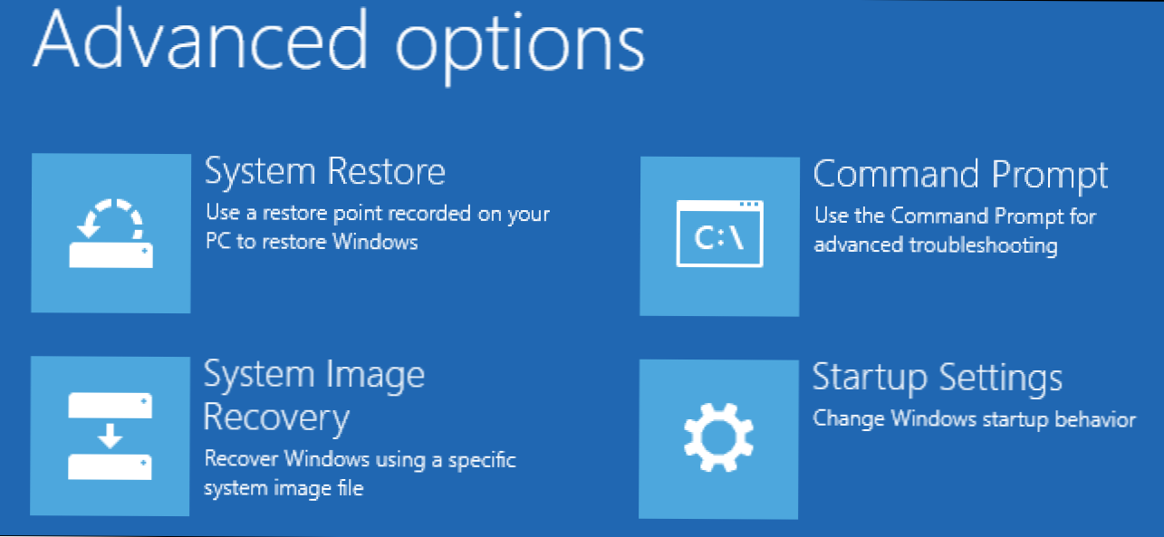 Kolme tapaa päästä Windows 8: n tai 10: n Boot Options -valikon käyttöön (Miten)