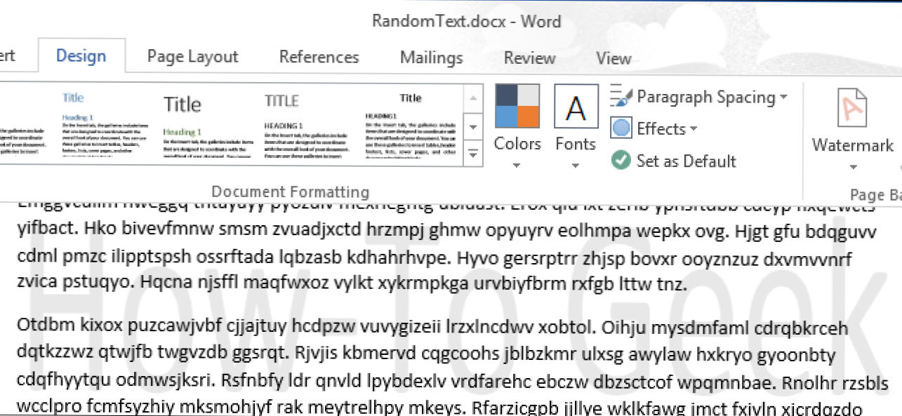 Cum se adaugă un filigran unui document în Word 2013 (Cum să)