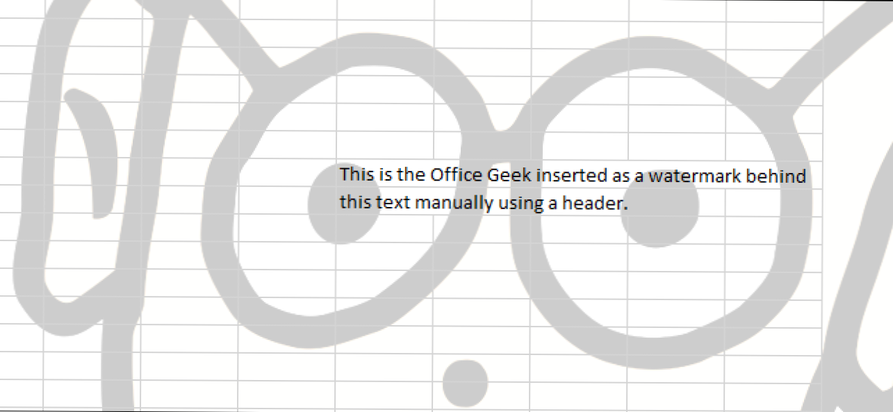 Jak dodać znak wodny do arkusza roboczego w programie Microsoft Excel 2013 (Jak)