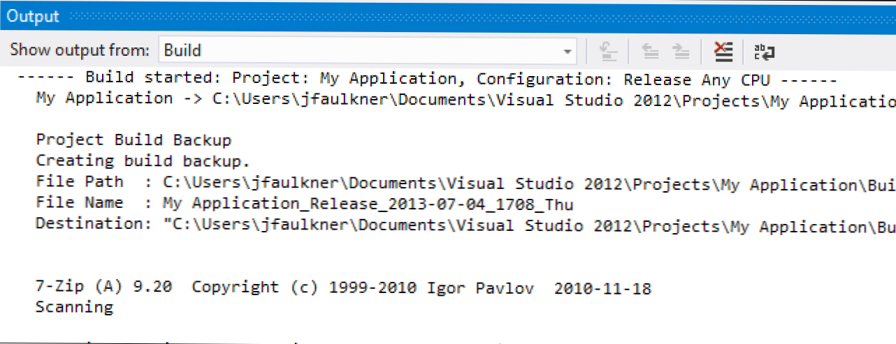 Kā automātiski izveidot izveidot dublējumkopijas programmā Visual Studio (Kā)